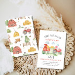 Any Age Kids Red Farm Tractor Birthday Invitation<br><div class="desc">Get ready to celebrate your child's special day with our Farm Any Age Kids Tractor Birthday Invitation! Perfect for little ones who love the excitement of the farm, this charming invitation features a colourful tractor design and customisable details to suit any age. Whether you're hosting a barnyard bash or a...</div>