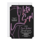 ANY AGE - Let's Sip Birthday Invitation