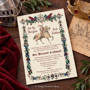 ANY AGE - Mediaeval Renaissance Birthday Invitatio Invitation