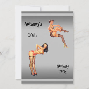 Any Age Men's Birthday Party Invitation