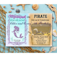 ANY AGE - Mermaid or Pirate Birthday Invitation