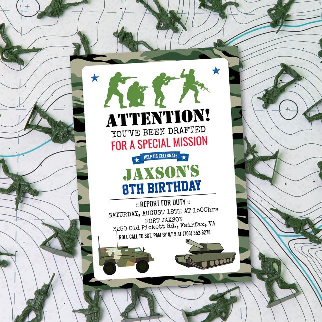 ANY AGE - Military Birthday Invitation (Creator Uploaded)