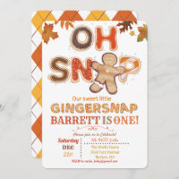 ANY AGE - Oh Snap Gingerbread Birthday Invitation