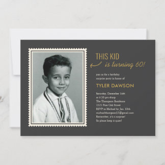 Any Age Old Photo Surprise 60th Birthday Invite