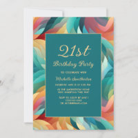 Any Age Orange Teal Abstract