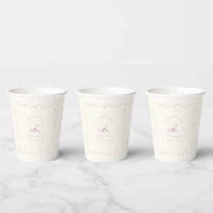 Any age pilates and prosecco birthday paper cups