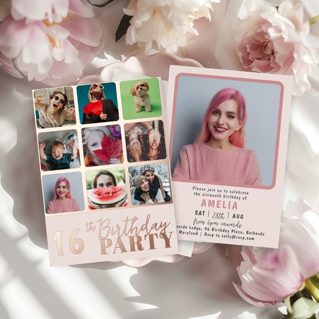 Any Age Rose Gold & Pink Birthday Party (Creator Uploaded)
