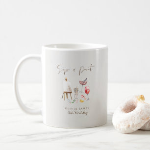 Any age sip and paint birthday coffee mug