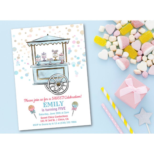 ANY AGE - Sweet Candy Shop Birthday Invitation (Creator Uploaded)