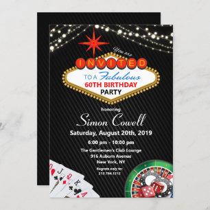 ANY AGE - Vegas Casino Birthday Invitation