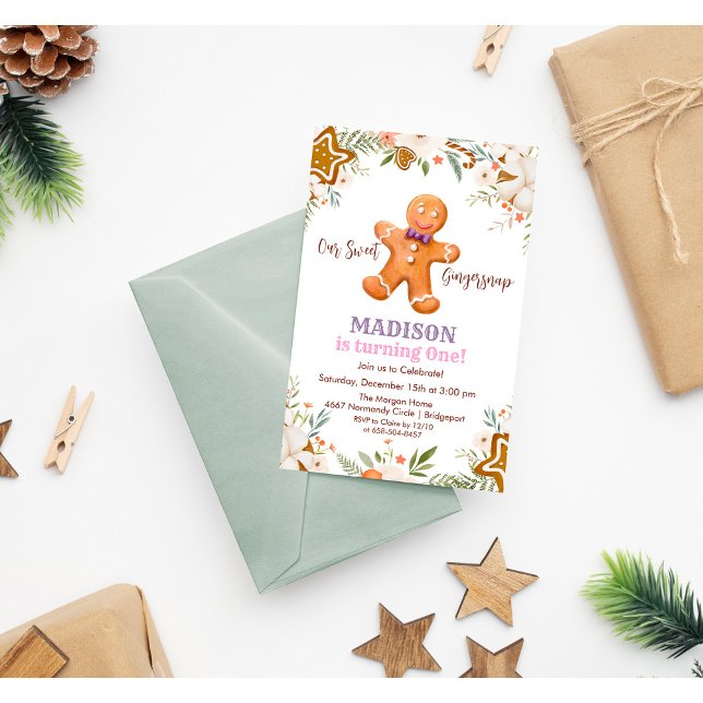 ANY AGE - Vintage Gingerbread Birthday Invitation (Creator Uploaded)