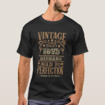 Any Age Vintage Whiskey Themed Black Birthday T-Shirt<br><div class="desc">Are you looking for chic and stylish birthday t-shirt? Check out this Any Age Vintage Whiskey Themed Black Birthday T-Shirt. It has a beautiful Vintage Whiskey Label Look,  with gold letters on a modern black base. Have a great party! With love Frankie   Marlow.</div>
