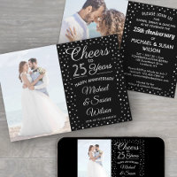 ANY Anniversary 2 Photo Cheers Black & White Party