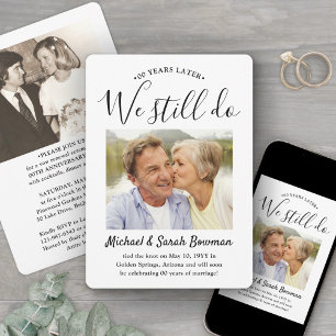 ANY Anniversary 2 Photo We Still Do Elegant Modern Invitation