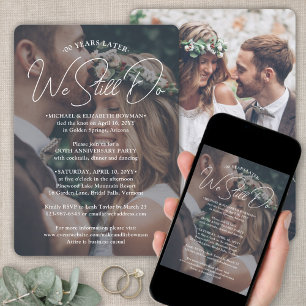 ANY Anniversary Party Photo We Still Do Reception Invitation
