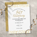 Any Anniversary Year Gold Hearts Save the Date Announcement Postcard<br><div class="desc">Personalise for any anniversary year. A chic anniversary save the date information set in chic lettering You can customise the colour to match your anniversary celebration. Designed by Thisisnotme©</div>