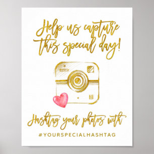 Any Background Colour Social Media Hashtag Poster