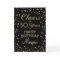 ANY Birthday Cheers Elegant Black and Gold Glitter