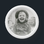 ANY Birthday Chic Stylish Typography Photo Party Paper Plate<br><div class="desc">Add an elegant touch to birthday party decorations with custom photo round paper plates. The picture and all wording on this template are simple to personalise. (IMAGE PLACEMENT TIP: An easy way to position a photo exactly how you want is to crop it before uploading to the Zazzle website.) The...</div>