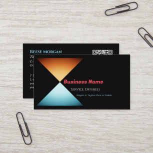 Any Business, Triangle Design, Generate QR Code Business Card