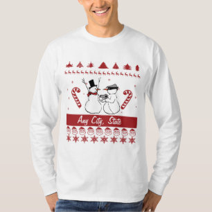 Any City Ugly Christmas Sweater Snowman Robbery