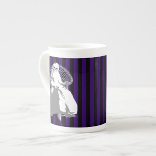 ANY COLOR! Black Stripe Skeleton Doll Tea Cup