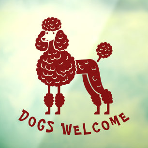 Any Color Dogs Welcome Window Cling