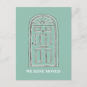 ANY COLOR - Door Moving Announcement Postcard