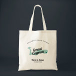 Any Color Grand Cayman Wedding Welcome Bag, Tote Bag<br><div class="desc">Wedding weekend welcome gift bag for out of town guests to your wedding, featuring image of the Grand Cayman. You may edit the colors for any part of this design, as well as move the heart to the location of your wedding. To change colors, click personalize and then "edit using...</div>