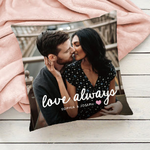 Any Color Heart and Photo Romantic Love Always Cushion