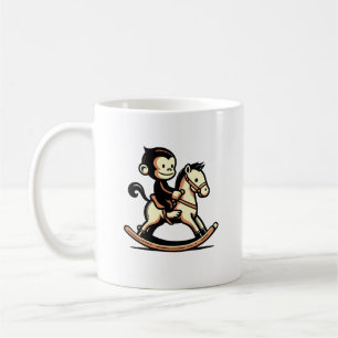 Any Color Monkey On Rocking Horse Coffee Mug