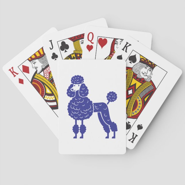 Any Color Poodle Playing Cards (Back)