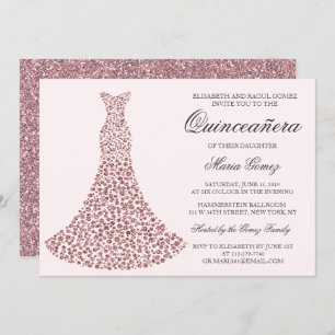ANY COLOR - Quinceanera Birthday Invitation