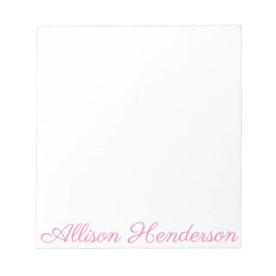 Any Color - Script Name Personalized Notepad