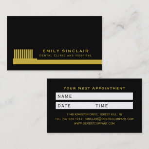 Any Color Toothbrush, Dentist Appointment Business Card