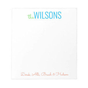 Any Colors - Block & Script Family Notepad