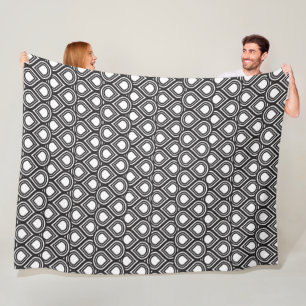 Any Colour Abstract Teardrop MCM Pattern Fleece Blanket
