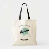 Any Colour Alaska Map Wedding Welcome Bag,