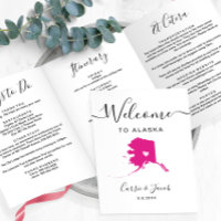Any Colour Alaska Wedding Welcome Itinerary Letter