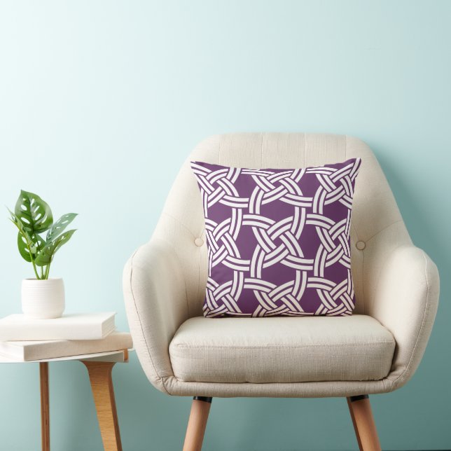 Any Colour and White Circle Links Pillow (Chair)