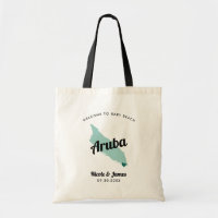 Any Colour Aruba Map Wedding Welcome Bag,