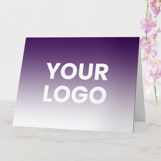 Any Colour Background | White Gradient & Your Logo Card (Orchid)