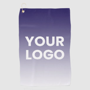 Any Colour Background   White Gradient & Your Logo Golf Towel