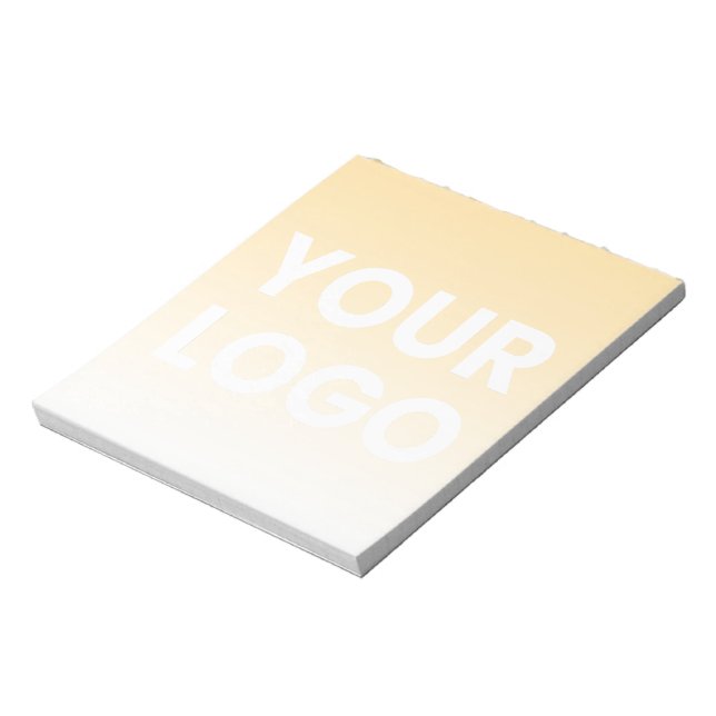 Any Colour Background | White Gradient & Your Logo Notepad (Rotated)
