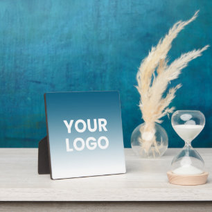 Any Colour Background   White Gradient & Your Logo Plaque