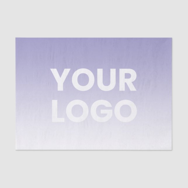 Any Colour Background | White Gradient & Your Logo Tissue Paper (Front)