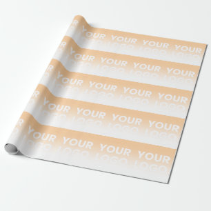 Any Colour Background   White Gradient & Your Logo Wrapping Paper