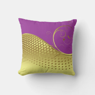 Any Colour Background with Gold Design Cushion