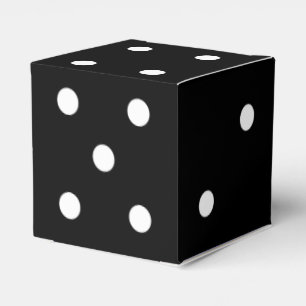 Any Colour Background with White Dot Dice Favour Box