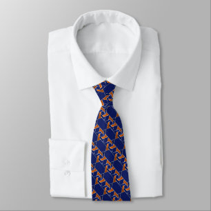 Any Colour Blue and Orange Star of David Pattern Tie